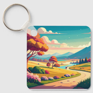 Anime world keychain