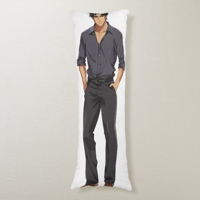 Anime Zaddy Handsome Man Body Pillow (Front Vertical)