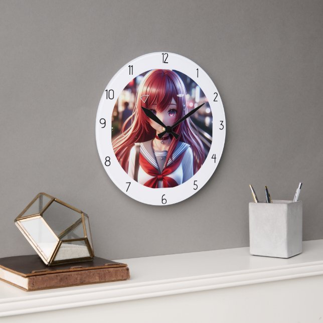 ANIMEGIRL LARGE CLOCK (Office)