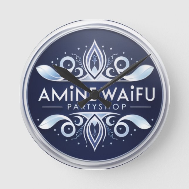 Animewaifupartyshop Round Clock (Front)