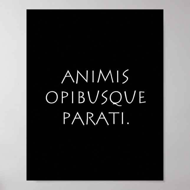 Animis opibusque parati poster (Front)