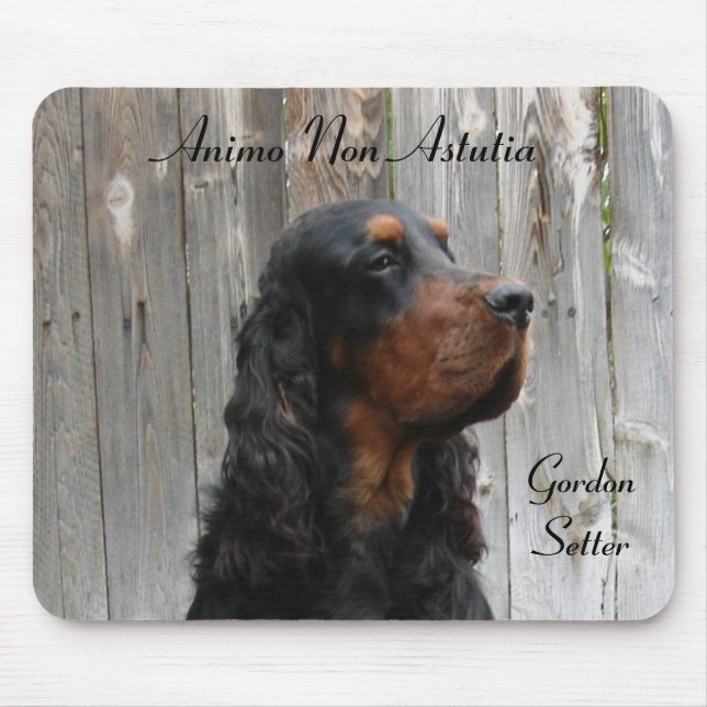 Animo Non Astutia, Gordon Setter Mousepad (Front)