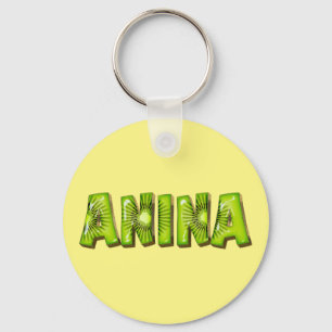 Anina Name Kiwi Design Keychain