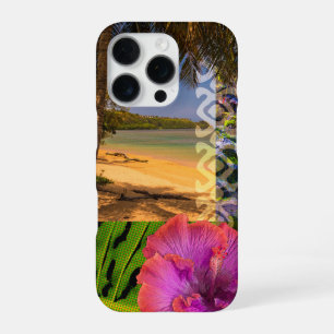 Anini Beach, Kauai Hawaiian Collage iPhone 16 Pro Case