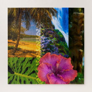 Anini Beach, Kauai Hawaiian Collage Jigsaw Puzzle