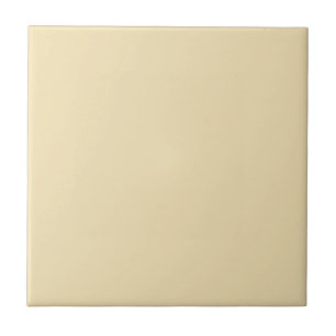 Anise Flower solid colour plain pale yellow Tile