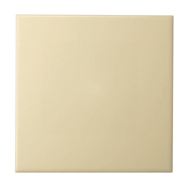 Anise Flower solid colour plain pale yellow Tile (Front)
