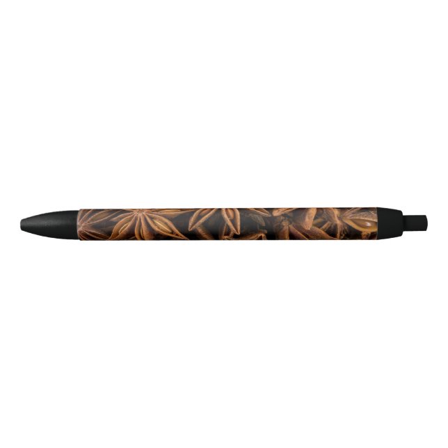 Anise Stars Pattern Black Ink Pen (Front)