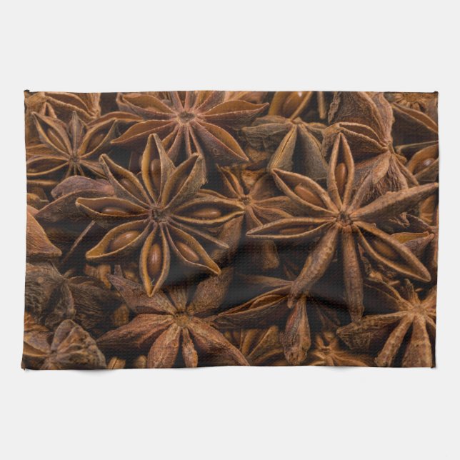 Anise Stars Pattern Kitchen Towel (Horizontal)