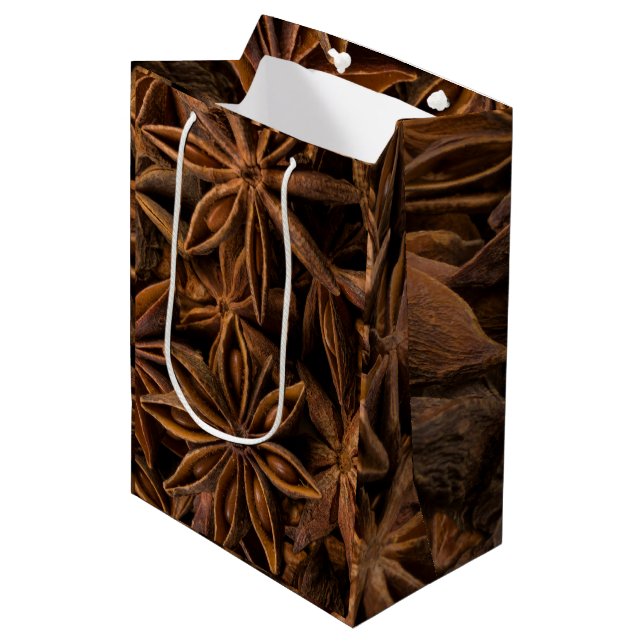 Anise Stars Pattern Medium Gift Bag (Front Angled)
