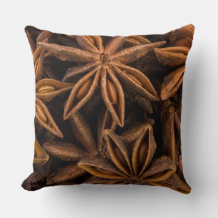 Anise Stars Pattern Throw Pillow