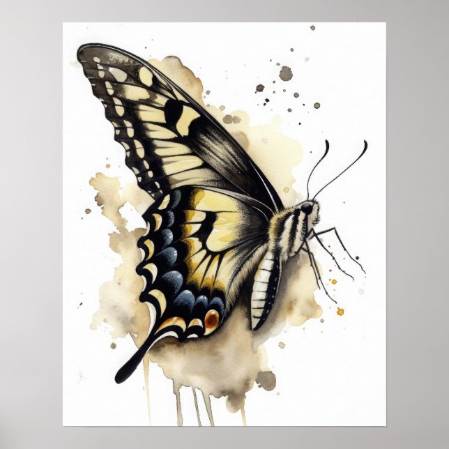 Anise Swallowtail Papillon Art Imprimer Poster (Devant)