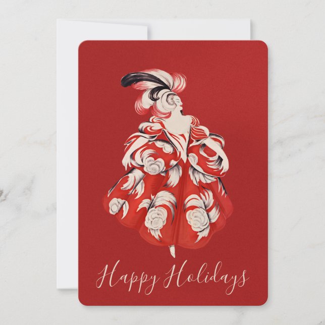 Anisette Red Holiday Flat Card (Front)