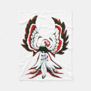 Anishinaabe Thunderbird Warm Cozy Fleece Blanket