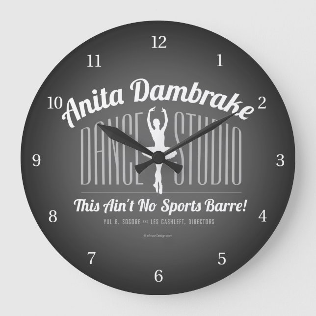 Anita Dambrake Dance Studio Large Clock (Front)