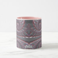 ANITA ~ GLOSSY 3D Zany Pink Silver ~