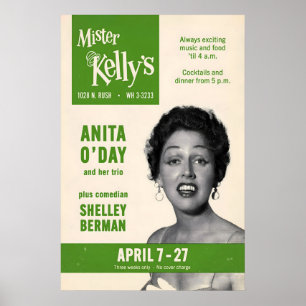 Anita O'Day jazz poster - Mister Kelly's - Chicago