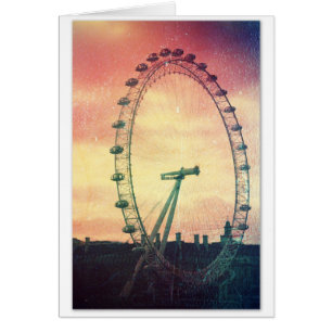 Anitiqued London Eye at Sunrise
