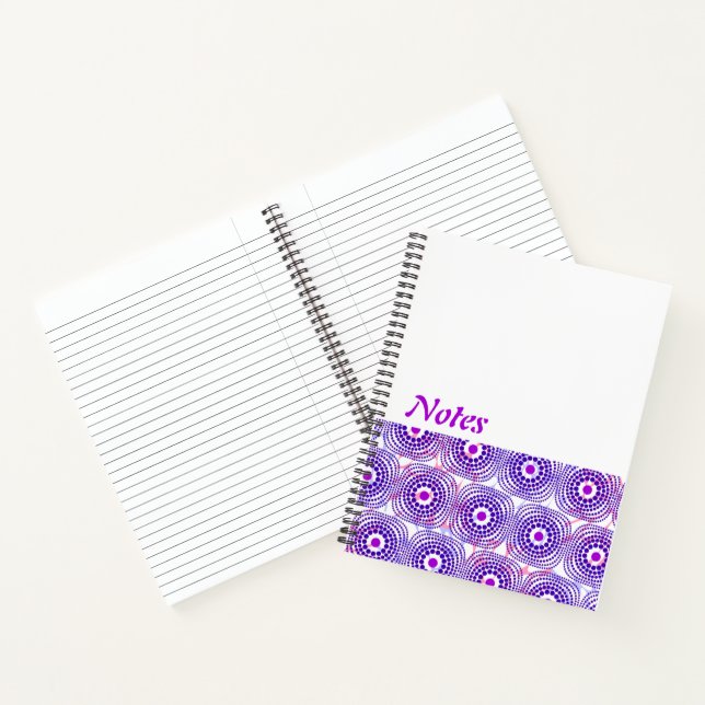 Ankara pattern purple notebook (Inside)