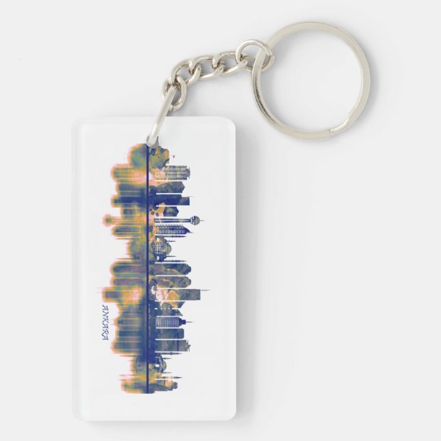 Ankara Skyline Keychain (Back)