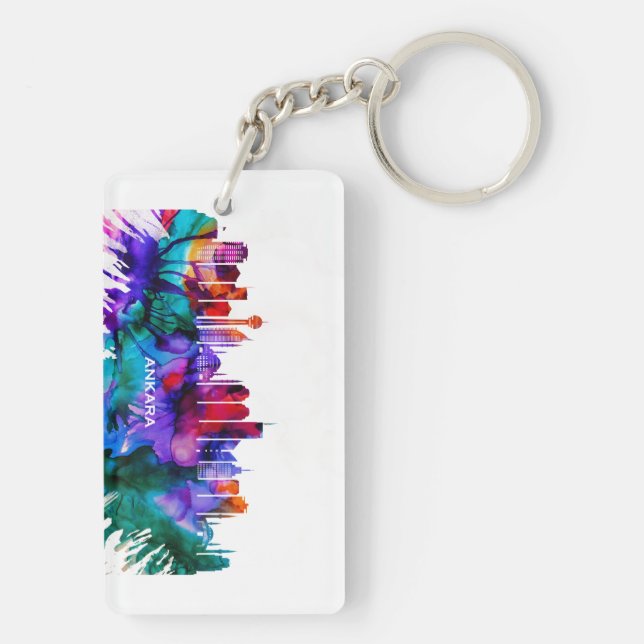 Ankara Skyline Keychain (Back)