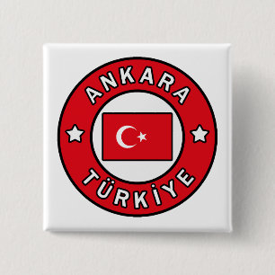 Ankara Türkiye 2 Inch Square Button