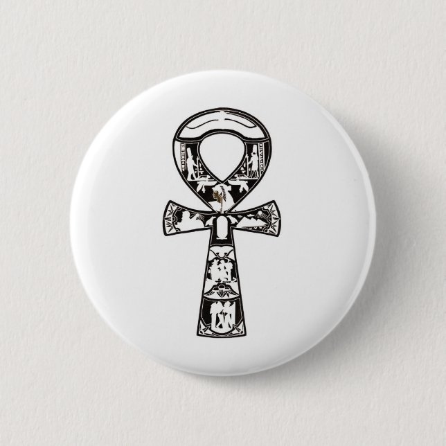 Ankh 1 2 inch round button (Front)