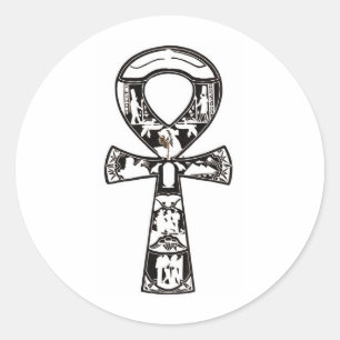 Ankh 1 classic round sticker