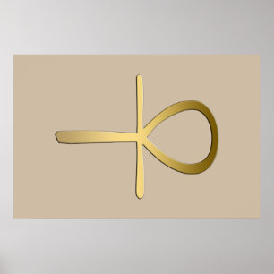 Ankh cross Egyptian symbol Poster