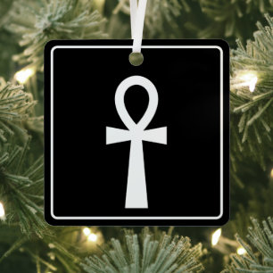 Ankh Egyptian Hieroglyph  Metal Ornament