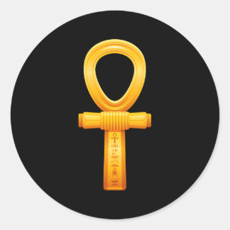 Ankh Egyptian Hieroglyphic Symbol Ancient Egyptian Classic Round Sticker