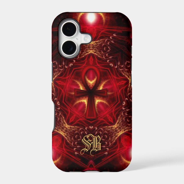 Ankh Energy Red+Gold Custom Monogram (Back)
