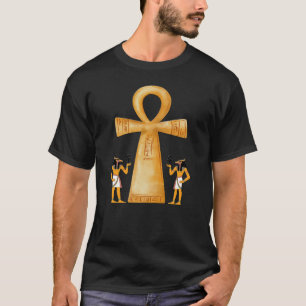 Ankh Key Of Life On Hieroglyph T-Shirt