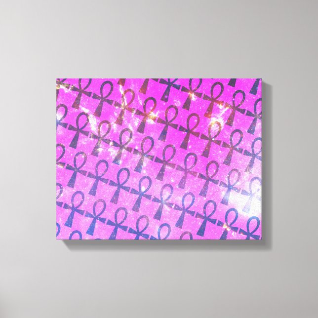 Ankh Pattern Canvas Print (Front)