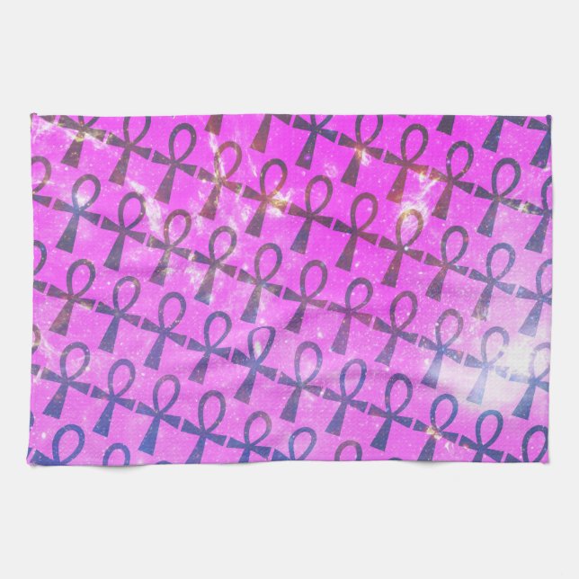 Ankh Pattern Kitchen Towel (Horizontal)