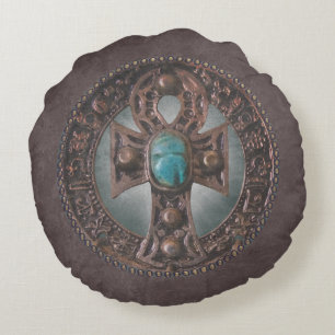 Ankh Round Pillow