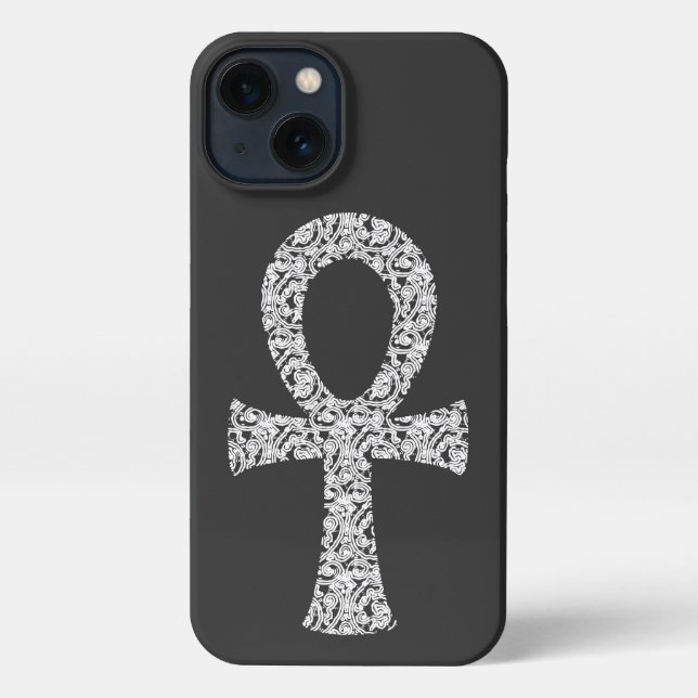 Ankh Swirl Pattern iPhone Case (Back)