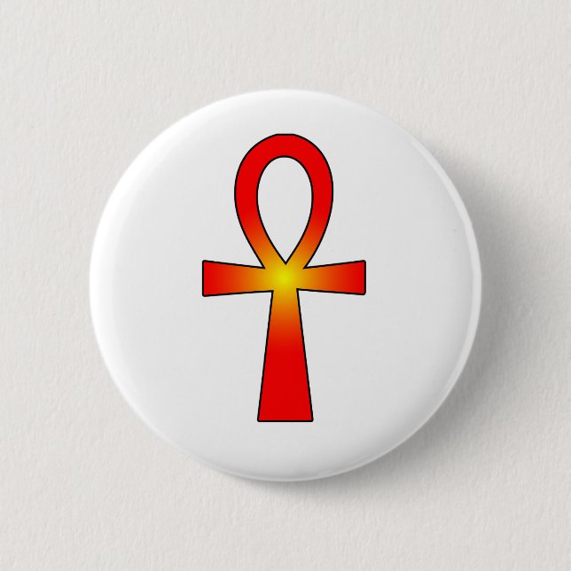 Ankh Symbol: 2 Inch Round Button (Front)