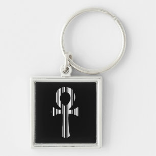 ANKH SYMBOL BAR CODE Ankhs Barcode Design Pattern Keychain