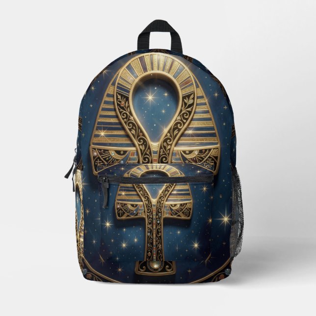 Ankh Symbol Meaning – Key of Life´10 Printed Backpack (Front)