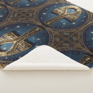 Ankh Symbol Meaning – Key of Life´10 Sherpa Blanket
