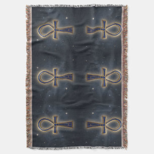 Ankh Symbol Meaning – Key of Life´7 Throw Blanket