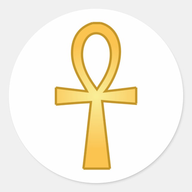 Ankh Symbol: Vector Art: Classic Round Sticker (Front)