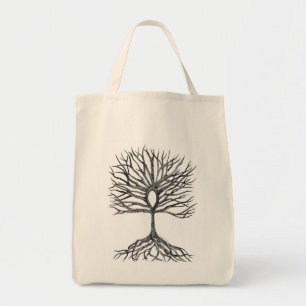 Ankh  Tree of LIfe Design Tote Bag