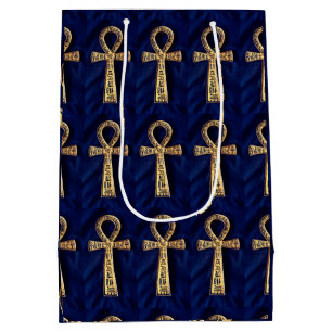 Ankh With Egyptian Hieroglyphs Medium Gift Bag