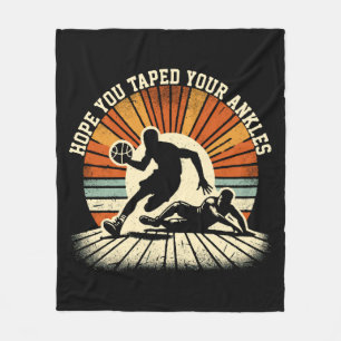 Ankle Breaker - Dynamic Basketball Showdown Fleece Blanket