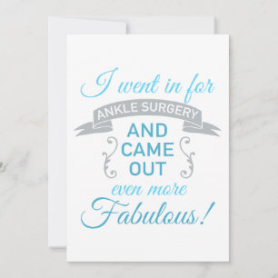 Ankle Surgery Fabulous Recovery (Blue) Invitation