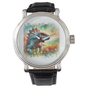 Ankylosaurus 170624AREF117 - Watercolor Watch