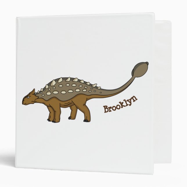 Ankylosaurus armoured dinosaur illustration binder (Front/Inside)