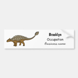 Ankylosaurus armoured dinosaur illustration  bumper sticker
